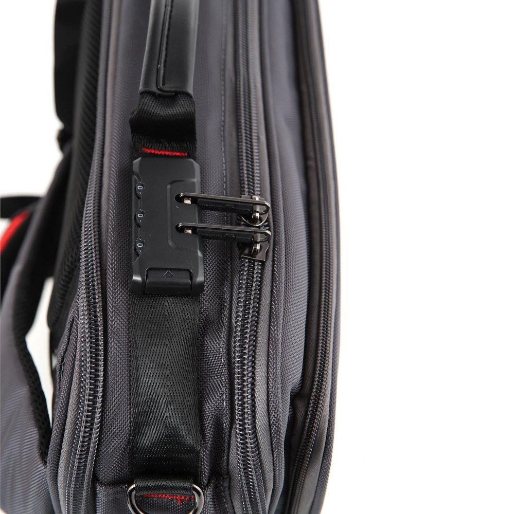 Ççs 51269 Şifreli Usb Laptop ve Evrak Sırt ve Omuz Çantası Gri