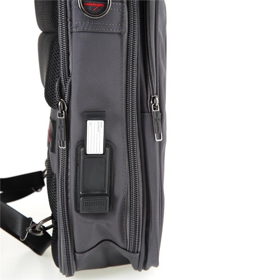 Ççs 51268 Şifreli Usb Laptop ve Evrak Sırt ve Omuz Çantası Gri