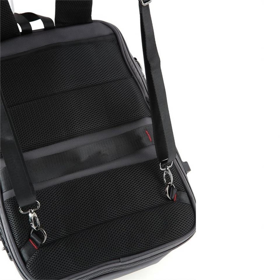 Ççs 51268 Şifreli Usb Laptop ve Evrak Sırt ve Omuz Çantası Gri