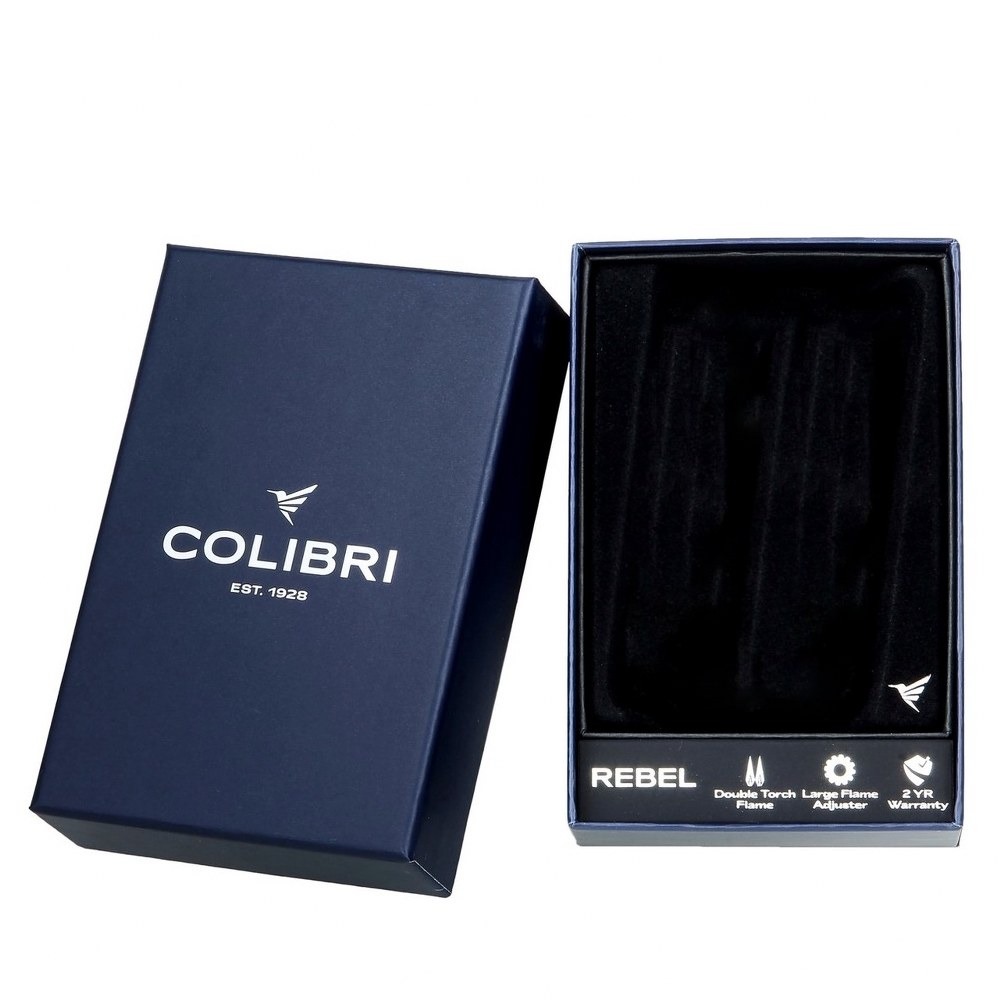 Colibri Rebel Çift Jet Puro Çakmağı Siyah