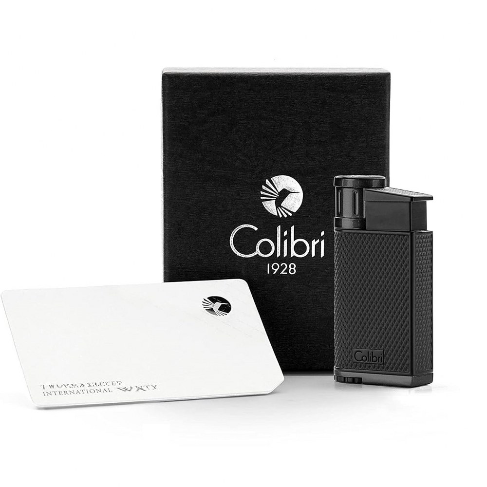 Colibri Evo Storm Çift Alevli Çakmak Puro Çakmağı Siyah