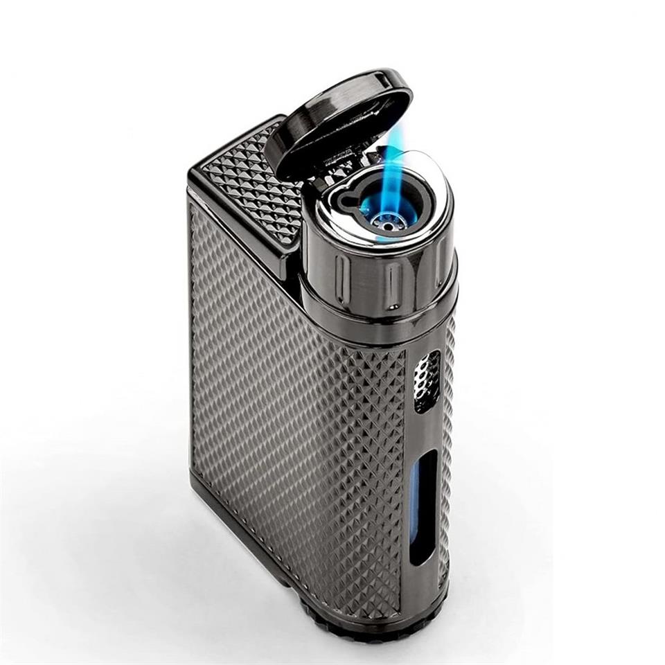Colibri Evo Storm Çift Alevli Çakmak Puro Çakmağı Gri