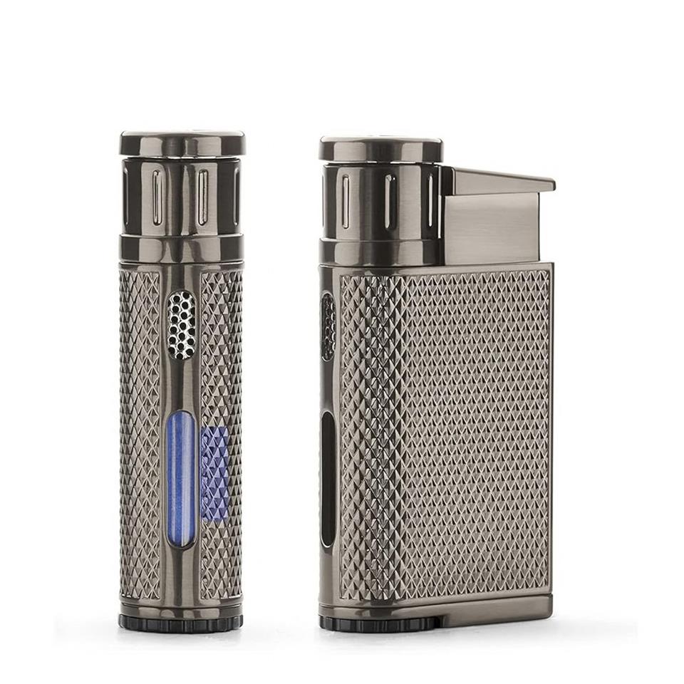 Colibri Evo Storm Çift Alevli Çakmak Puro Çakmağı Gri