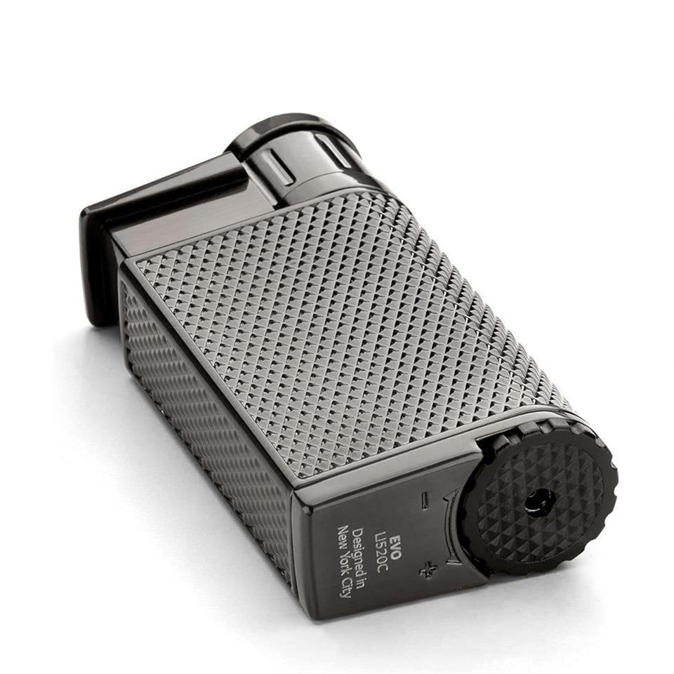 Colibri Evo Storm Çift Alevli Çakmak Puro Çakmağı Gri