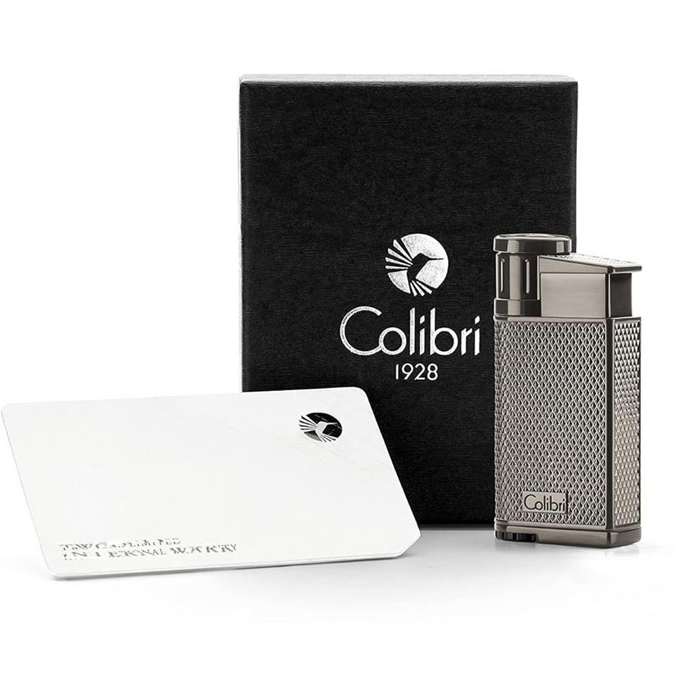 Colibri Evo Storm Çift Alevli Çakmak Puro Çakmağı Gri