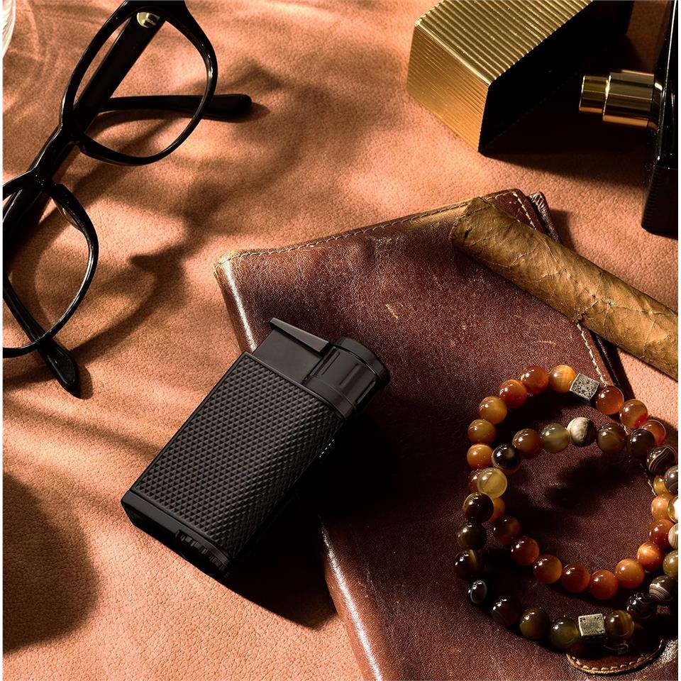 Colibri Evo Storm Çift Alevli Çakmak Puro Çakmağı Gri