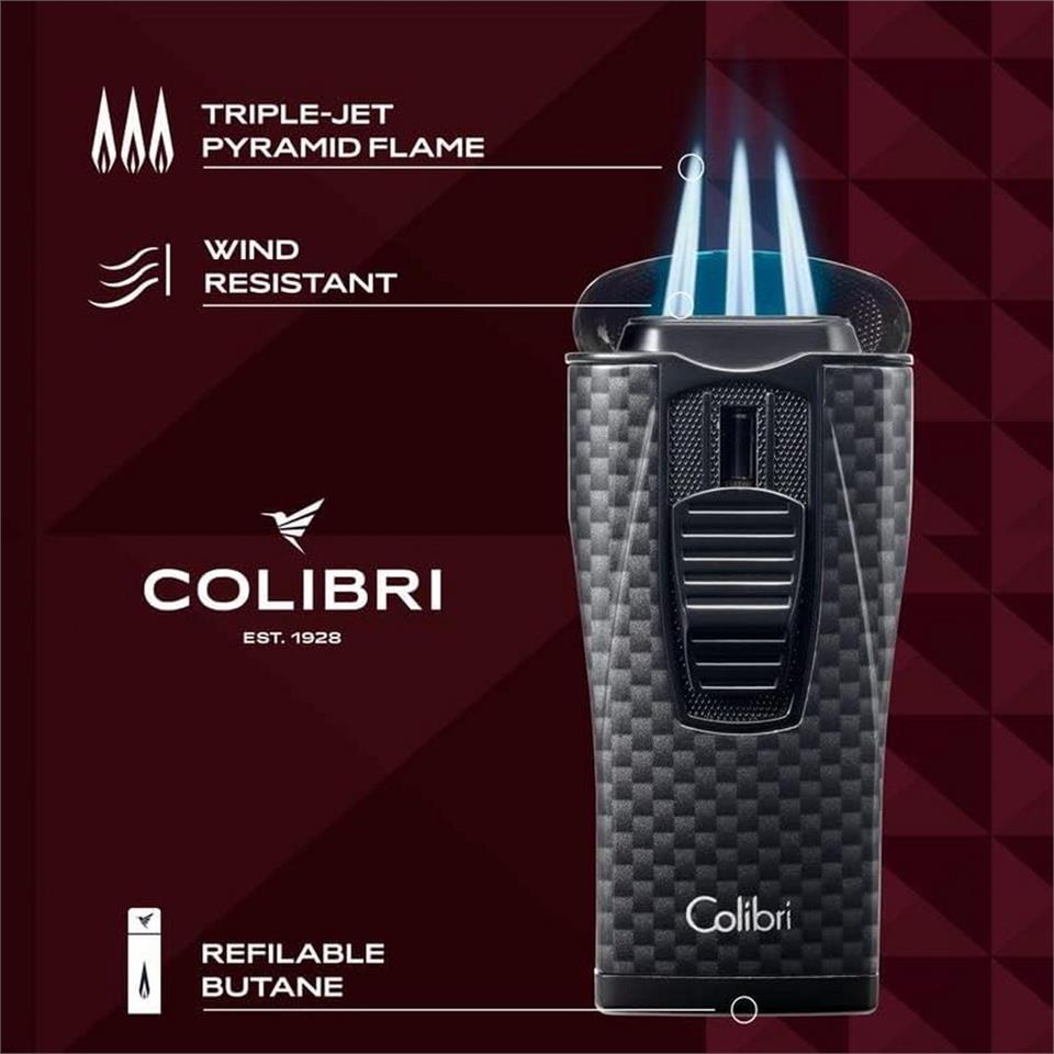 Colibri Monaco Çakmak Puro Çakmağı Gri