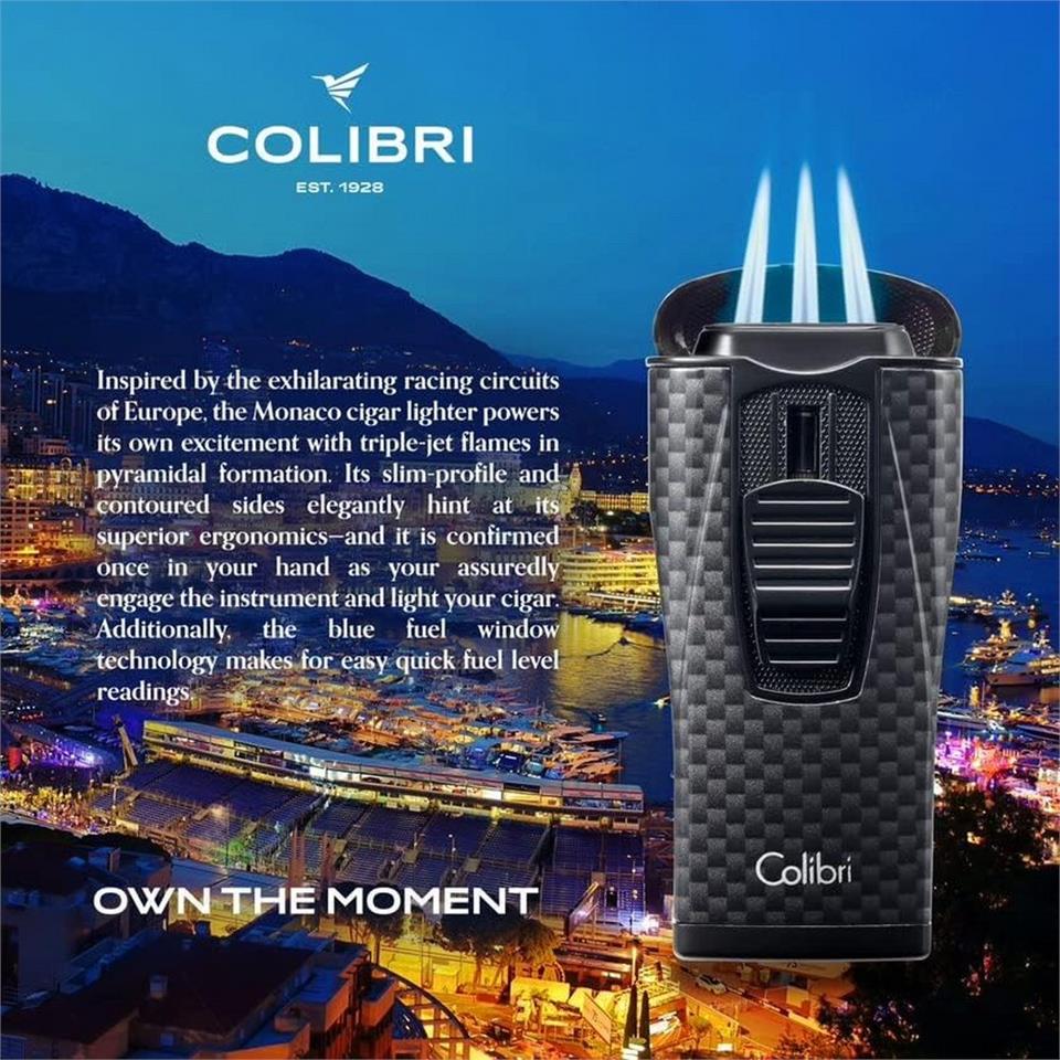 Colibri Monaco Çakmak Puro Çakmağı Gri