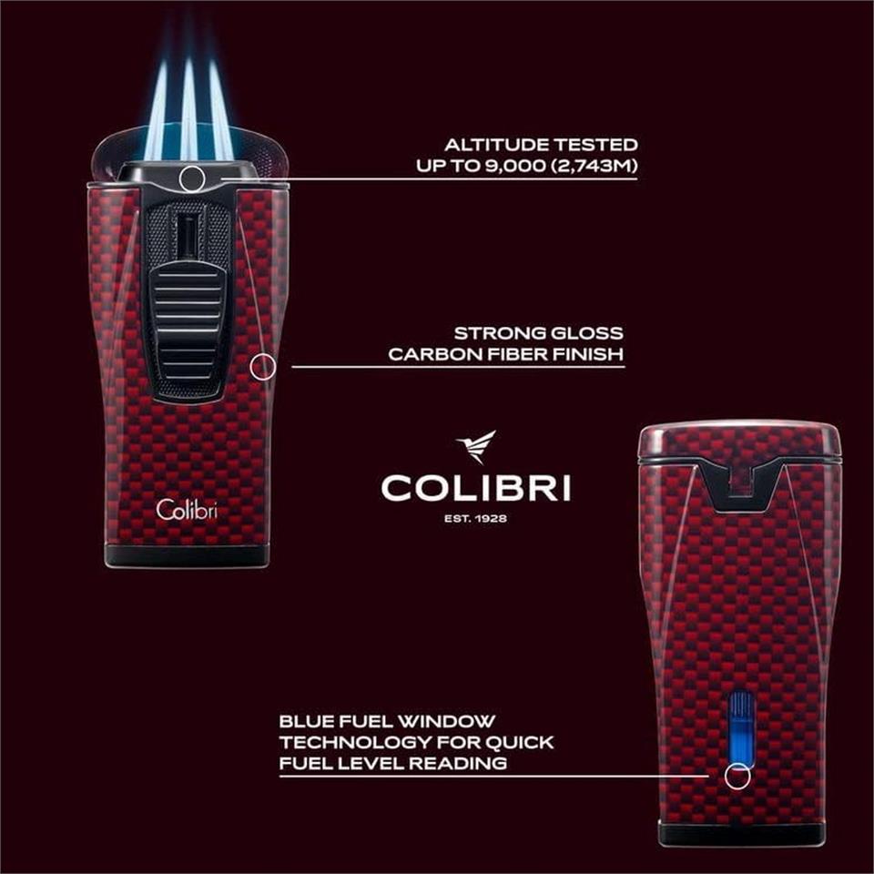 Colibri Monaco Çakmak Puro Çakmağı Kırmızı