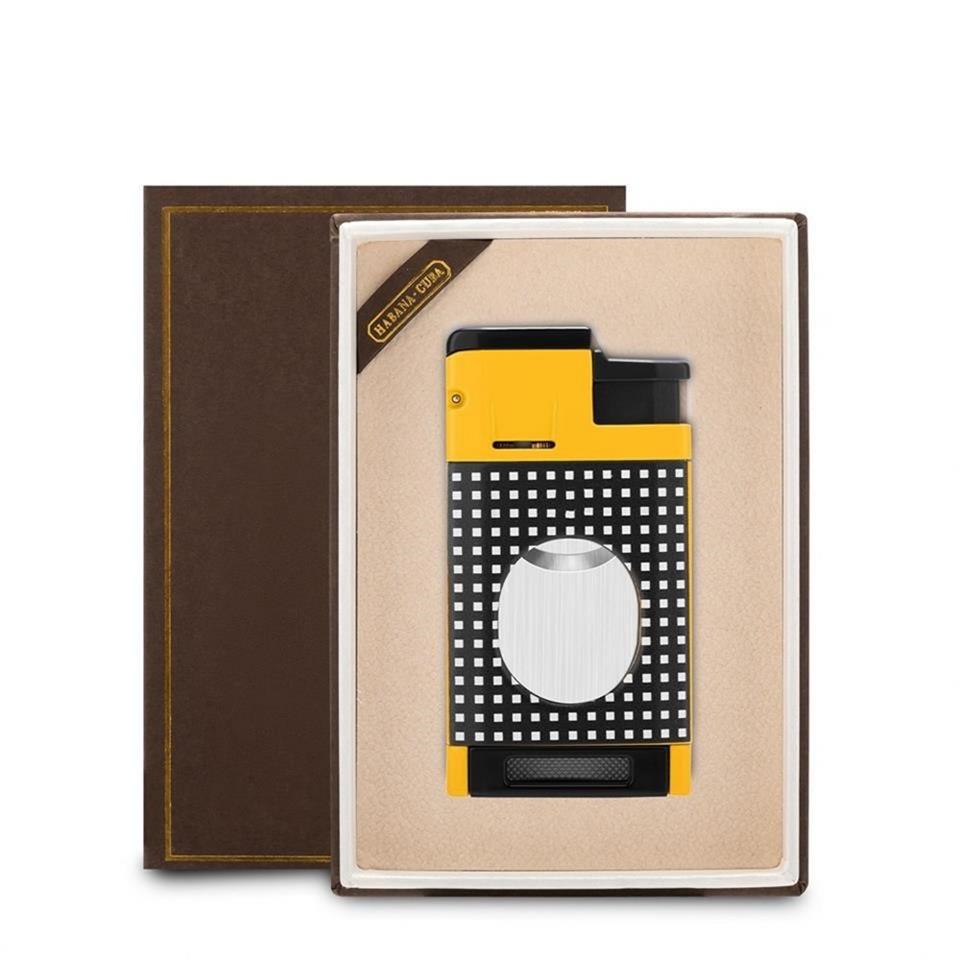 Cohiba CCM0650 3 Jet Torch Kesicili Puro Çakmağı Sarı