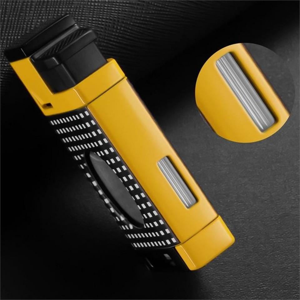 Cohiba CCM0650 3 Jet Torch Kesicili Puro Çakmağı Sarı