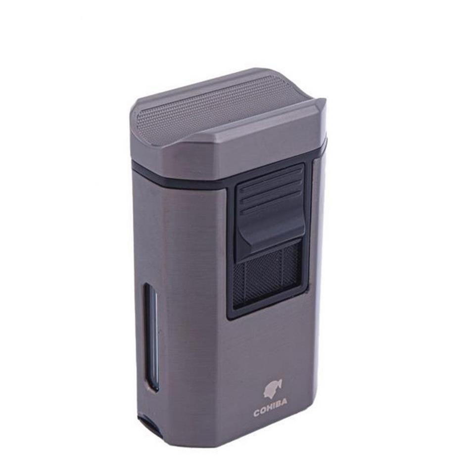 Cohiba CCM0613 4 Jet Torch Masa Tipi Puro Çakmağı Gri