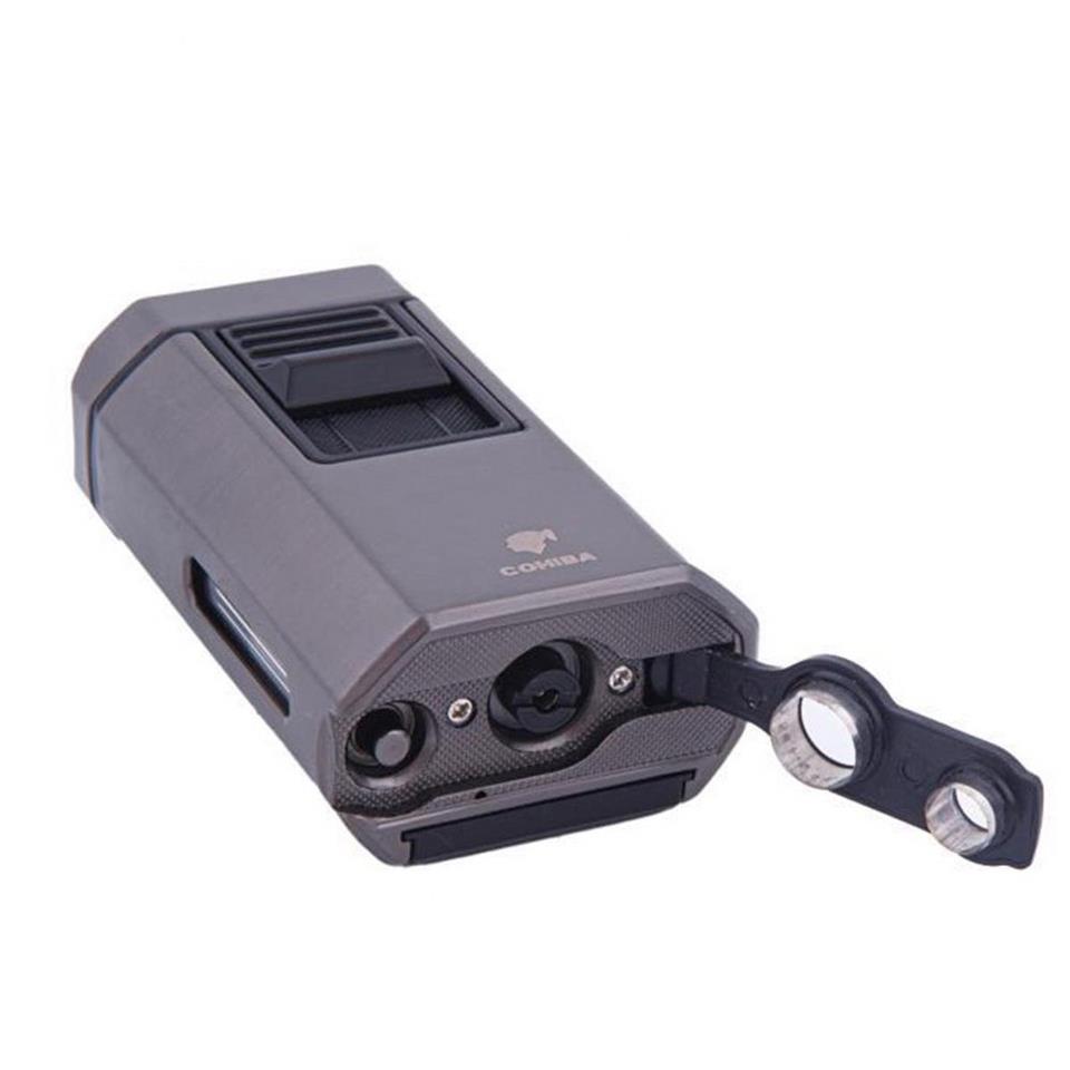 Cohiba CCM0613 4 Jet Torch Masa Tipi Puro Çakmağı Gri