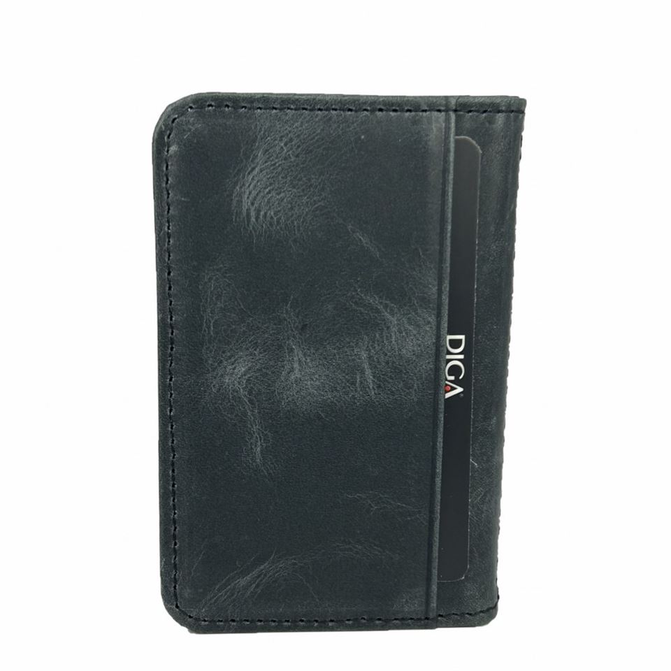 Diga 1169 Hakiki Deri Minimal Kartlık Gri