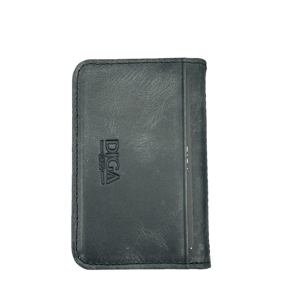 Diga 1169 Hakiki Deri Minimal Kartlık Gri