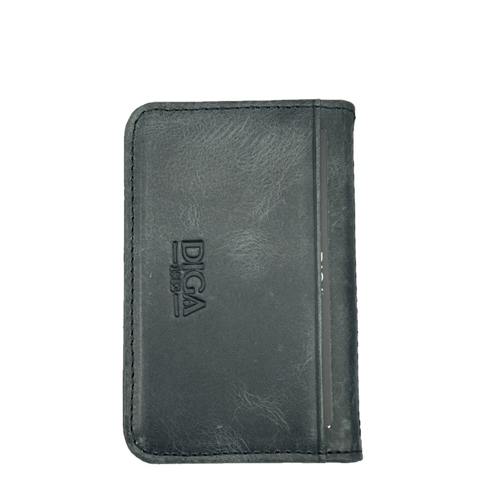 Diga 1169 Hakiki Deri Minimal Kartlık Gri