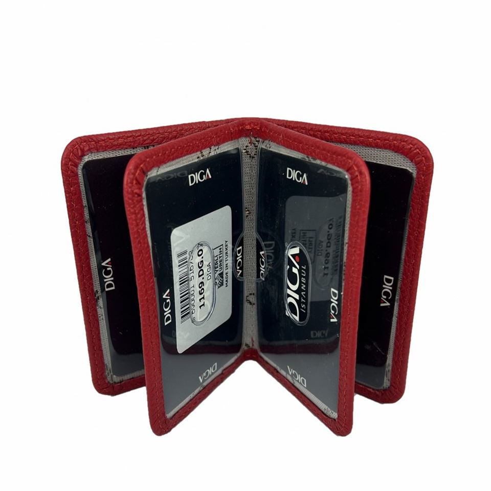 Diga 1169 Hakiki Deri Minimal Kartlık Bordo