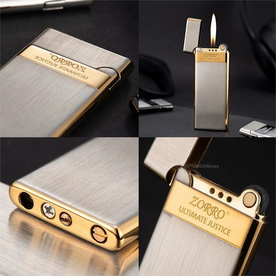 Zorro Ultra İnce Gazlı Slim Çakmak Gümüş
