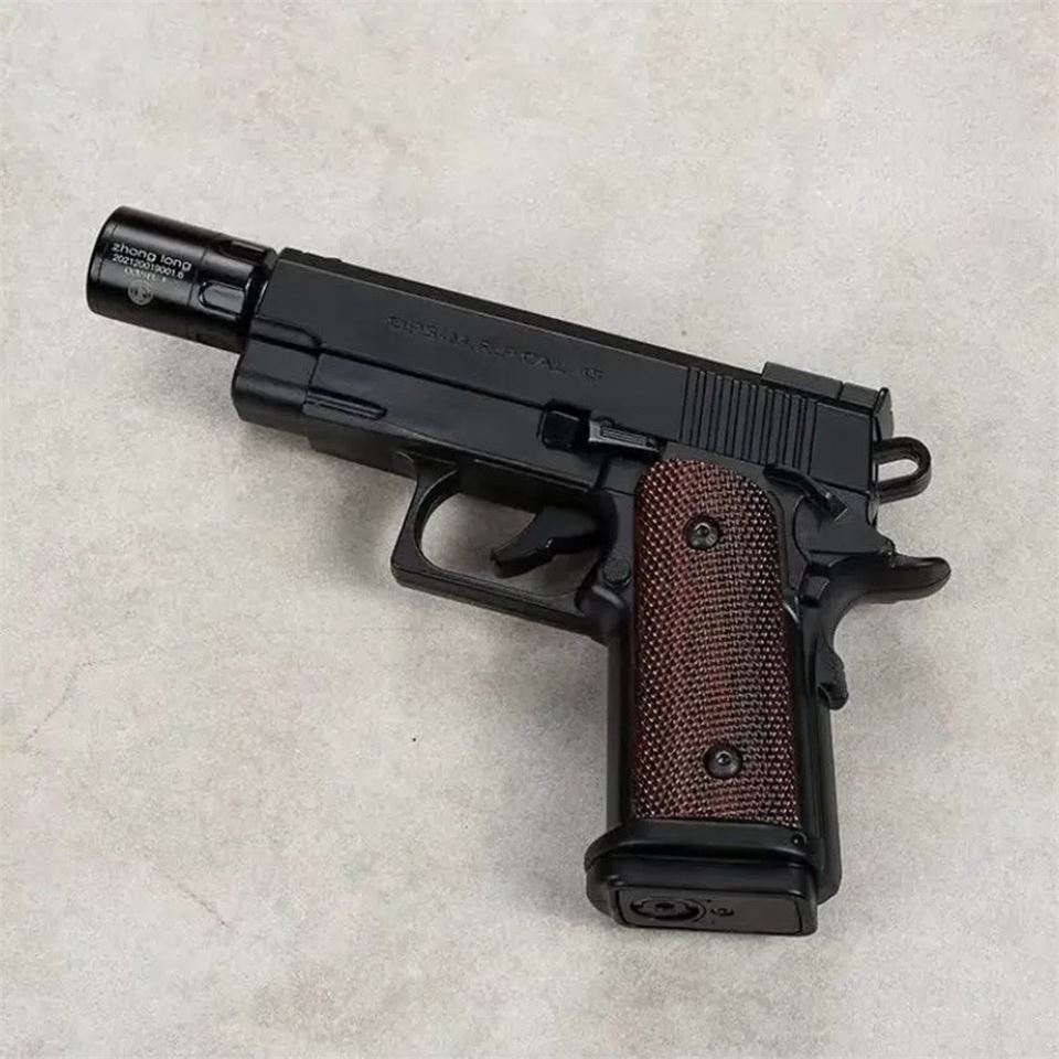 Dan Wesson 10mm Minyatür Tabanca Metal Doldurulabilir Torch Çakmak Siyah