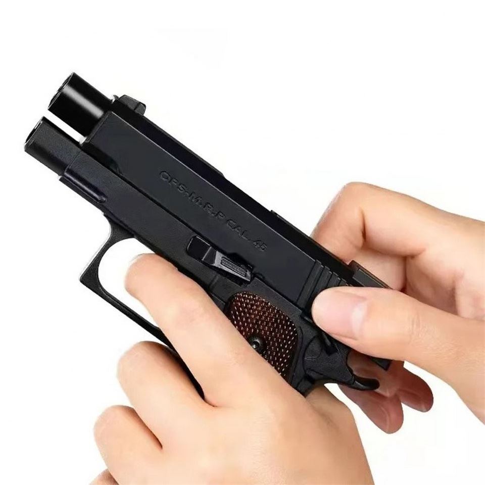 Dan Wesson 10mm Minyatür Tabanca Metal Doldurulabilir Torch Çakmak Siyah