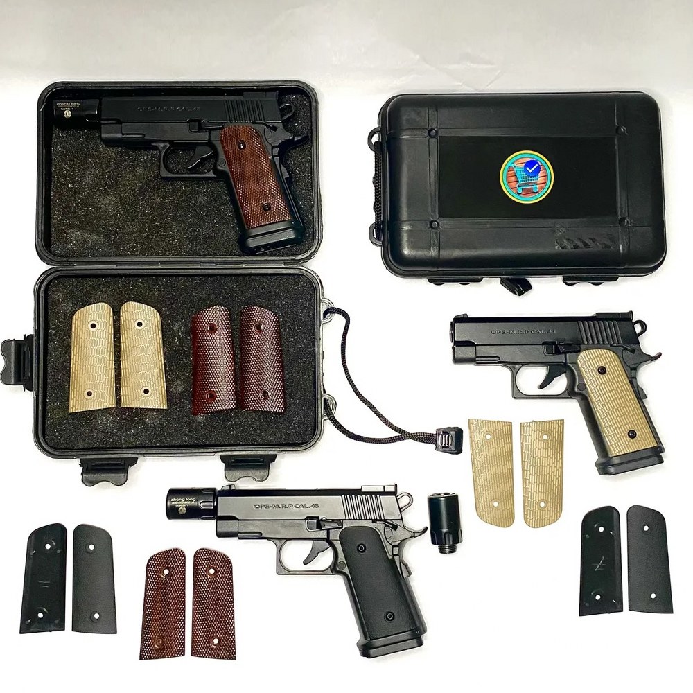 Dan Wesson 10mm Minyatür Tabanca Metal Doldurulabilir Torch Çakmak Gümüş