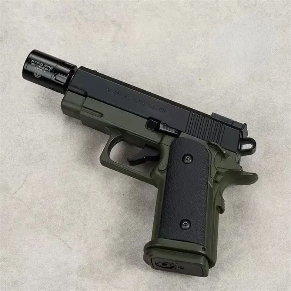 Dan Wesson 10mm Minyatür Tabanca Metal Doldurulabilir Torch Çakmak Yeşil