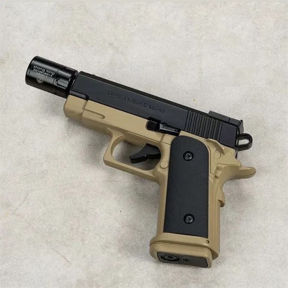 Dan Wesson 10mm Minyatür Tabanca Metal Doldurulabilir Torch Çakmak Tan