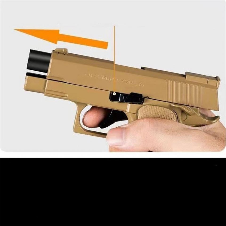 Dan Wesson 10mm Minyatür Tabanca Metal Doldurulabilir Torch Çakmak Tan