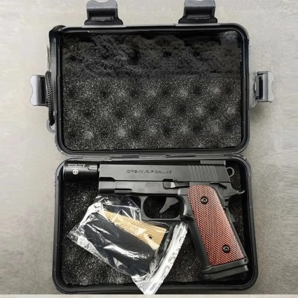Dan Wesson 10mm Minyatür Tabanca Metal Doldurulabilir Torch Çakmak Tan