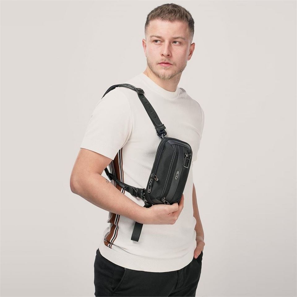 ÇÇS 31531 Çift kullanım Bel ve Dopp Kit El Çantası Siyah
