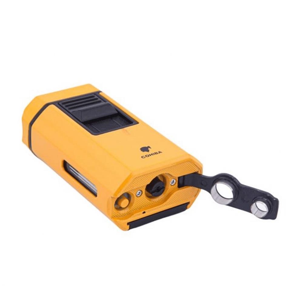 Masa Tipi 4 Jet Torch  Puro Çakmağı Sarı