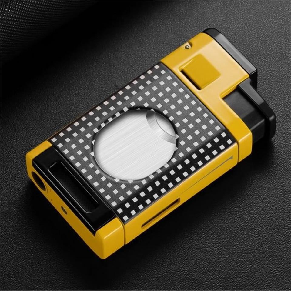 CM0650 3 Jet Torch Kesicili Puro Çakmağı Sarı