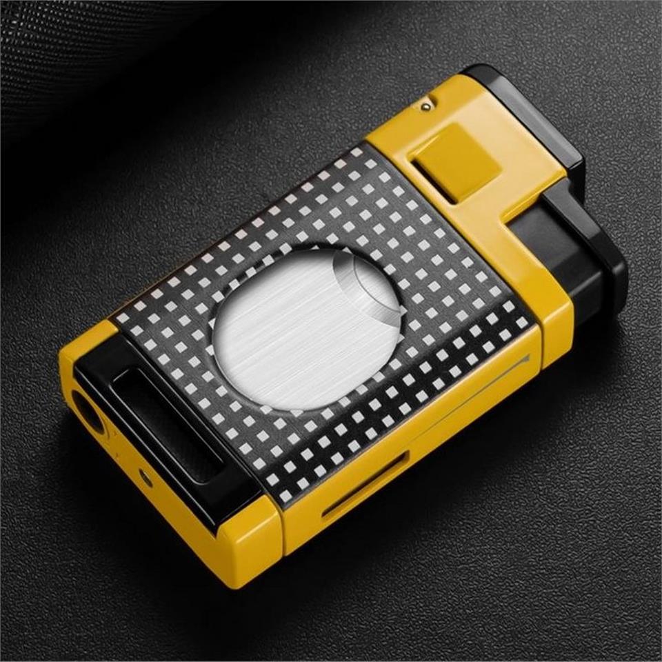 CM0650 3 Jet Torch Kesicili Puro Çakmağı Sarı