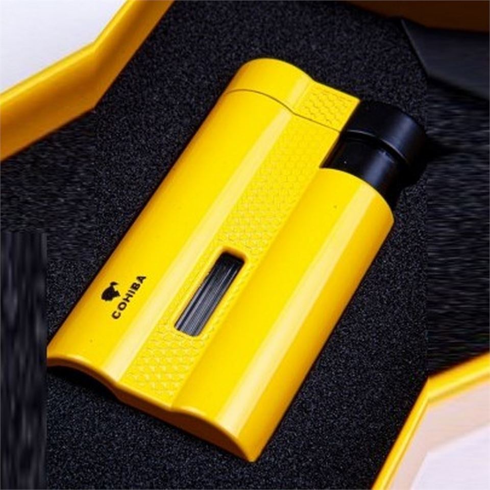 CCM0652 Jet 3 Torch Punchlu Puro Çakmağı Sarı