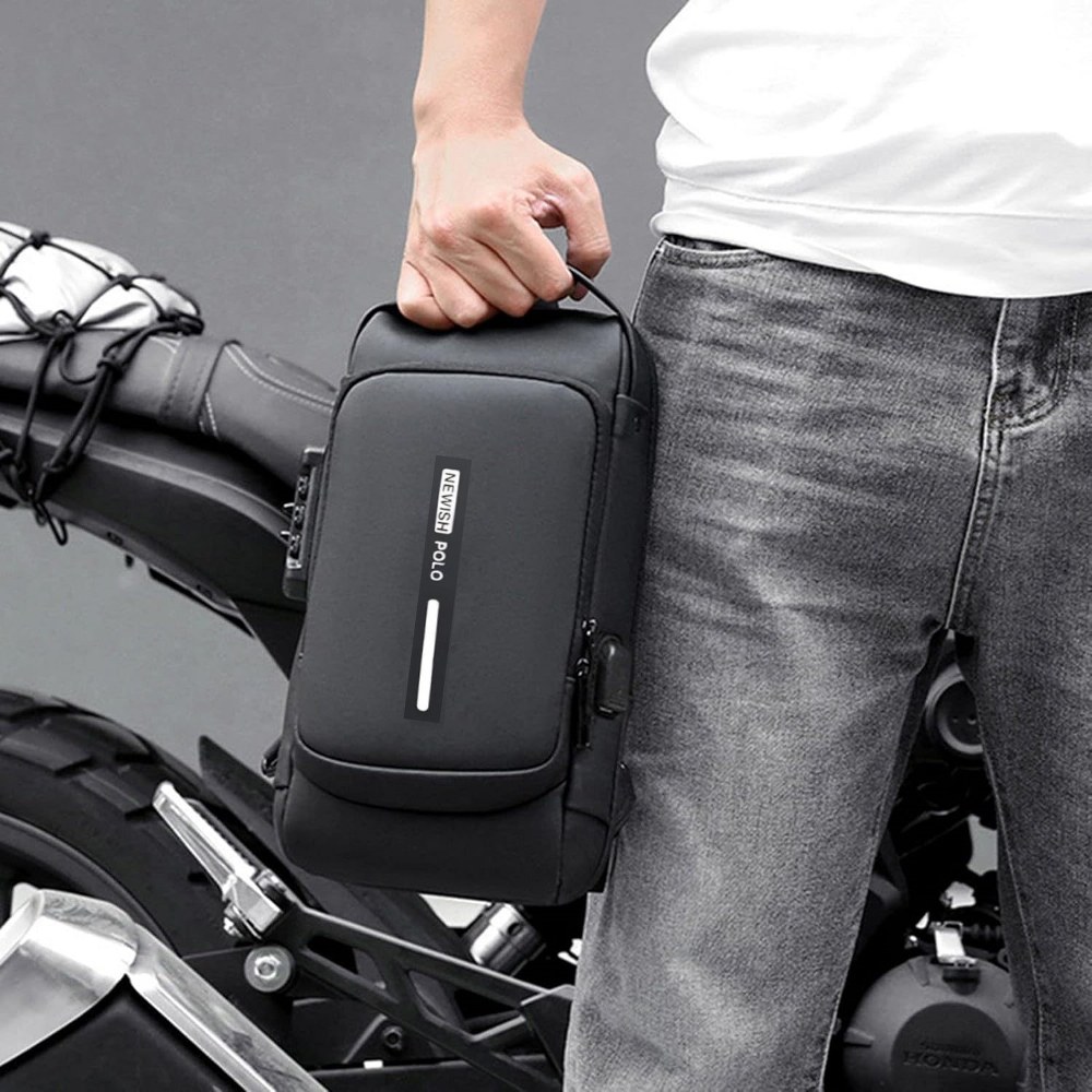 Newish Polo Bodybag Sling Sırt ve Göğüs Çantası Siyah