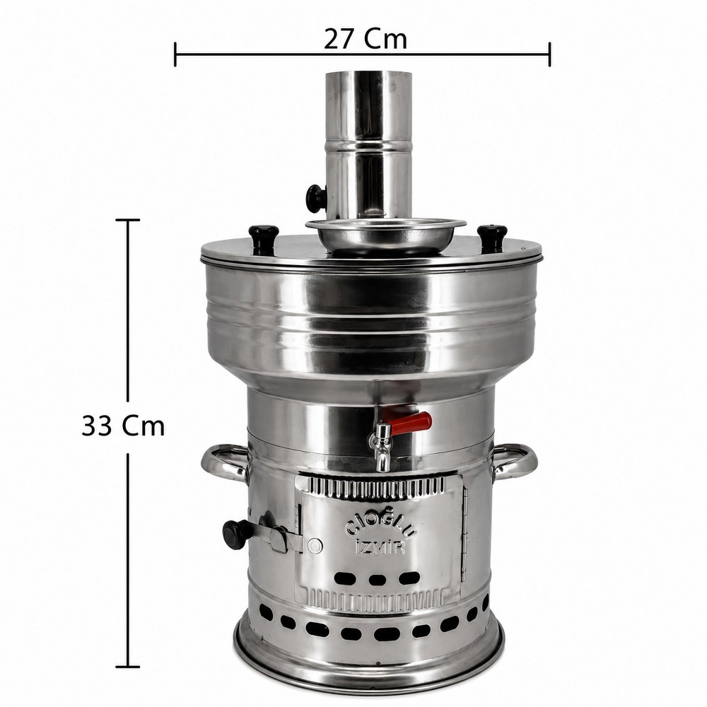 Paslanmaz Çelik 7 litre Semaver