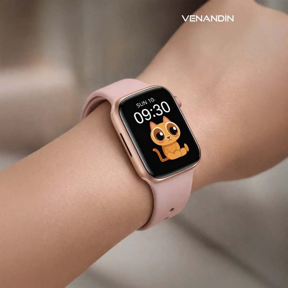 Venandin Nova 10 Mini Akıllı Saat Bluetooth Arama | Nabız, Uyku ve Adım Takibi