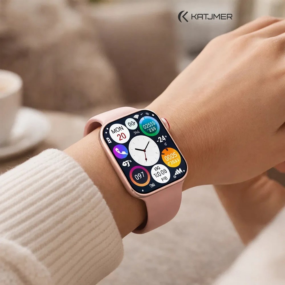 KATJMER KT10 Mini Smart Watch AMOLED Ekran Bluetooth Arama ve Sağlık Takibi