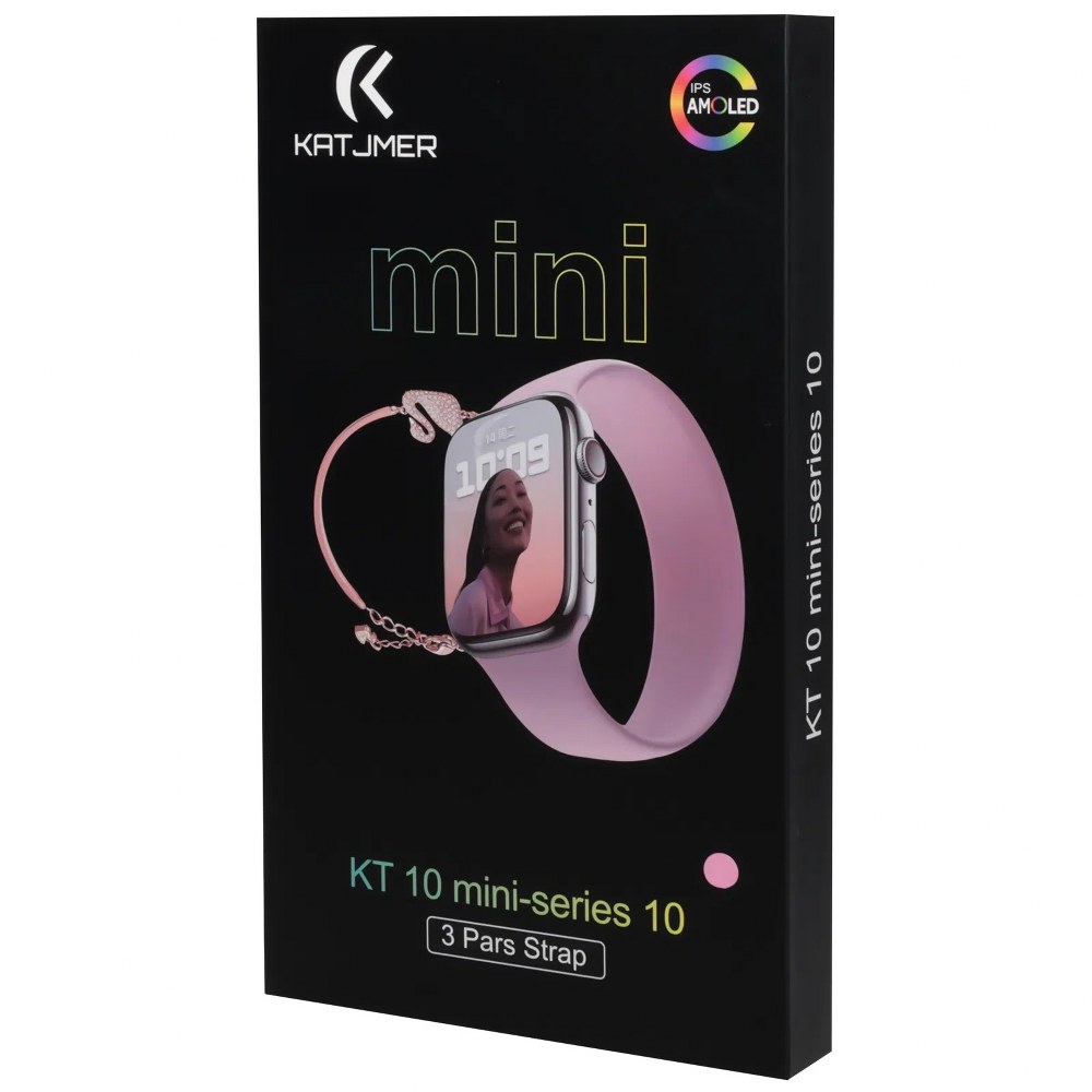 KATJMER KT10 Mini Smart Watch AMOLED Ekran Bluetooth Arama ve Sağlık Takibi