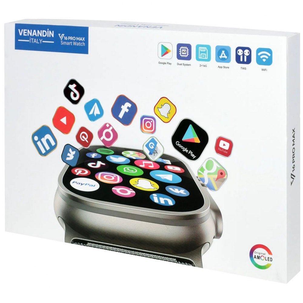 VENANDİN VN16 PRO MAX Akıllı Saat Bluetooth Arama, Nabız ve Uyku Takibi