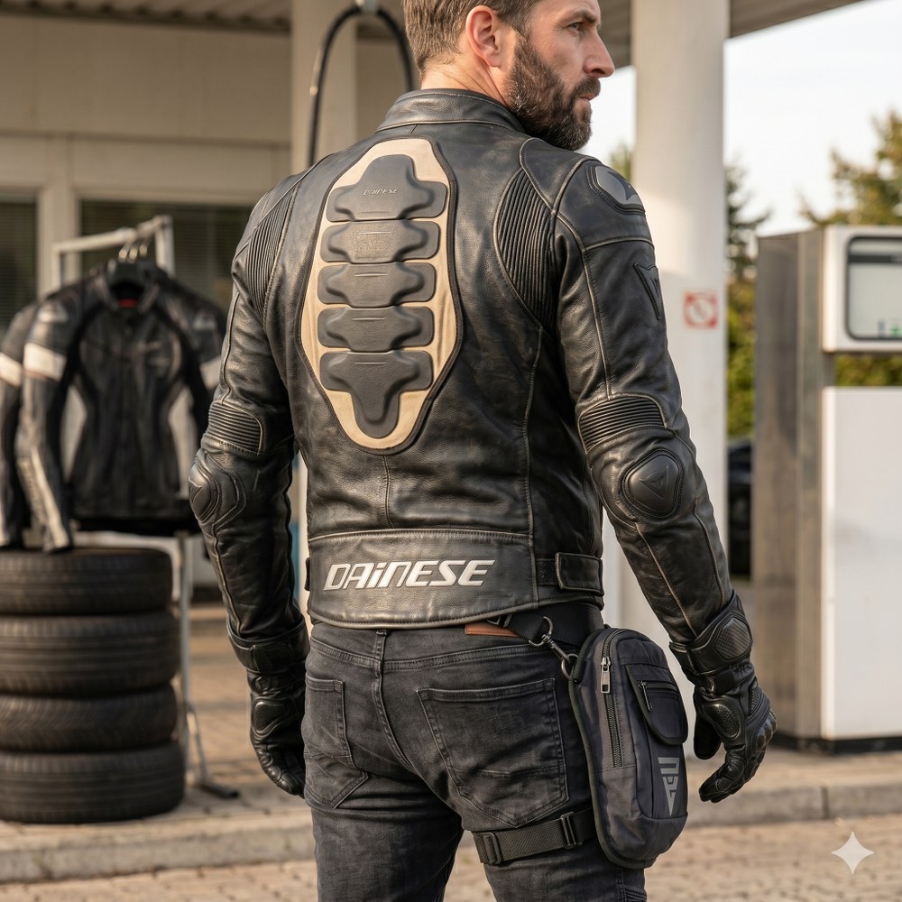 Su İtici Krinkıl Kumaşlı Motosiklet Bacak Çantası - Reflektörlü