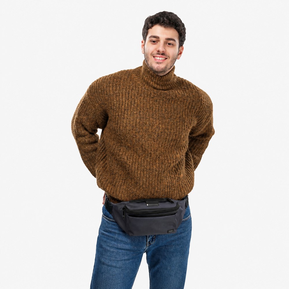 ÇÇS 31641 Kart Bölmeli Fonksiyonel Bel Çantası Gri