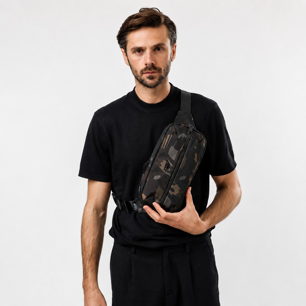 ÇÇS 31417 XL Çok Bölmeli Fonksiyonel Bel ve Omuz Çantası Kamuflaj