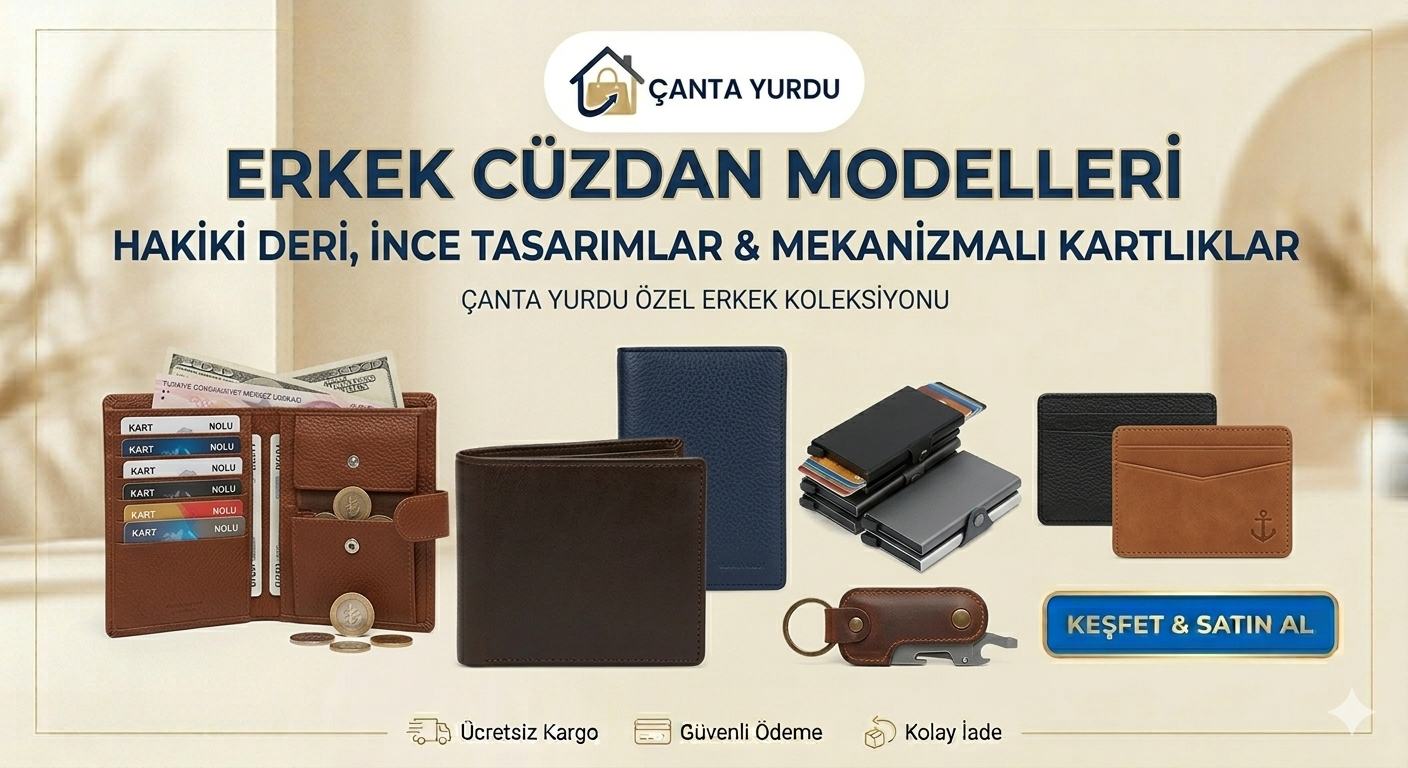 Modern erkeğin vazgeçilmez aksesuarı olan erkek cüzdan koleksiyonumuzda; %100 hakiki deri işçiliğini, cebinizde ağırlık yapmayan slim tasarımları ve güvenliğinizi ön planda tutan RFID korumalı mekanizmalı kartlıkları bir araya getirdik. Hem klasik he