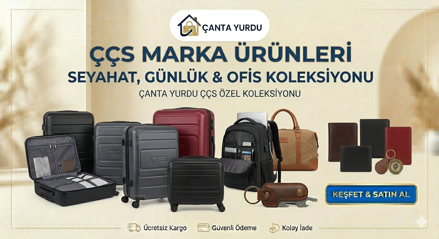 ÇÇS Kalitesiyle Tanışın!
Türkiye'nin önde gelen çanta markalarından biri olan ÇÇS (Çavuşoğlu Çanta), dayanıklılığı ve modern tasarımı bir araya getiriyor. Uzun ömürlü valizlerden fonksiyonel sırt çantalarına, şık evrak çantalarından deri cüzdanlara k